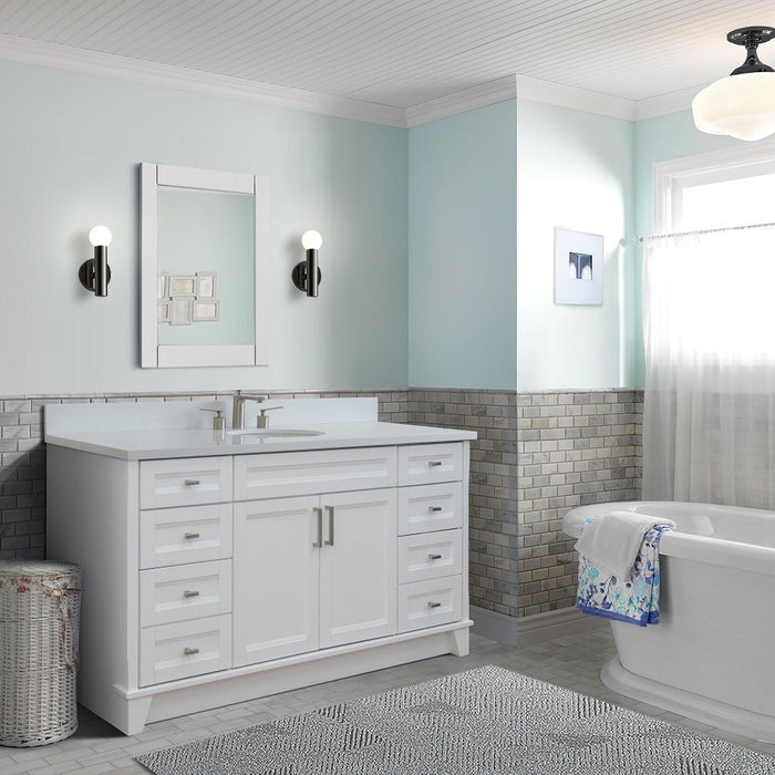 Terni 61" White Single Bathroom Vanity Set (400700-61S-WH)