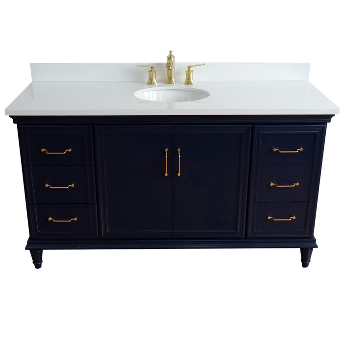 Forli 61" Blue Single Bathroom Vanity (400800-61S-BU)