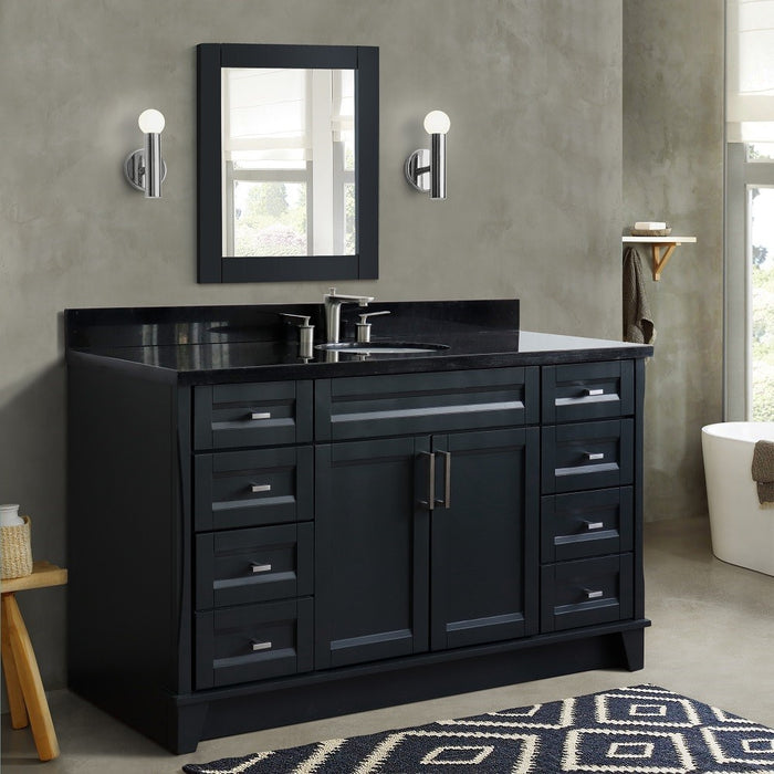 Terni 61" Dark Gray Single Bathroom Vanity Set (400700-61S-DG)