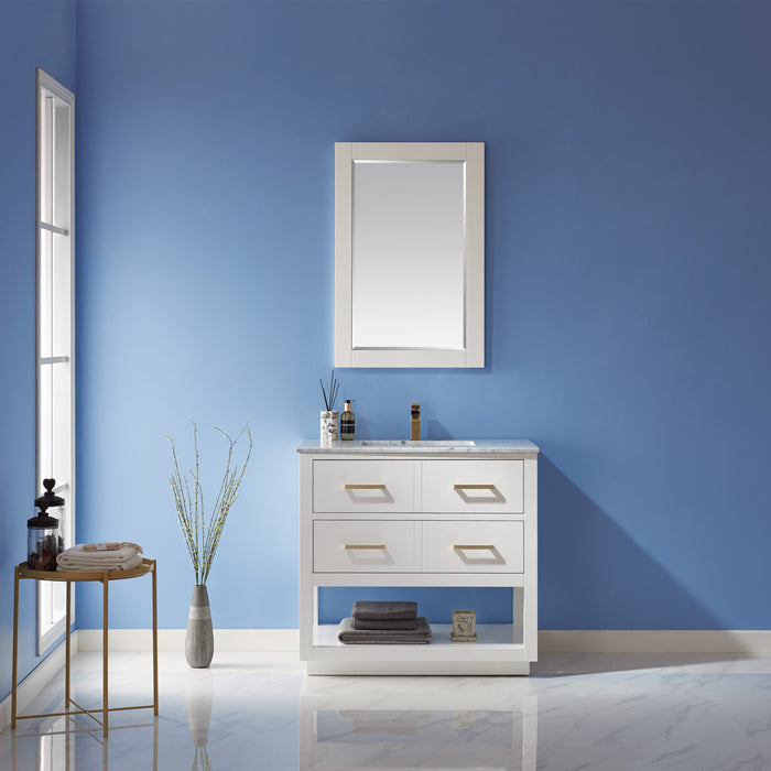Remi 36" White Single Bathroom Vanity Set (532036-WH-CA)