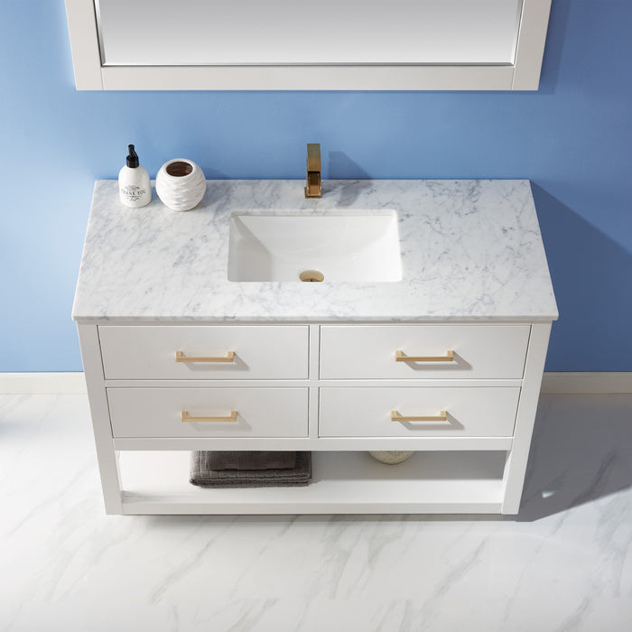 Remi 48" White Single Bathroom Vanity Set (532048-WH-CA)