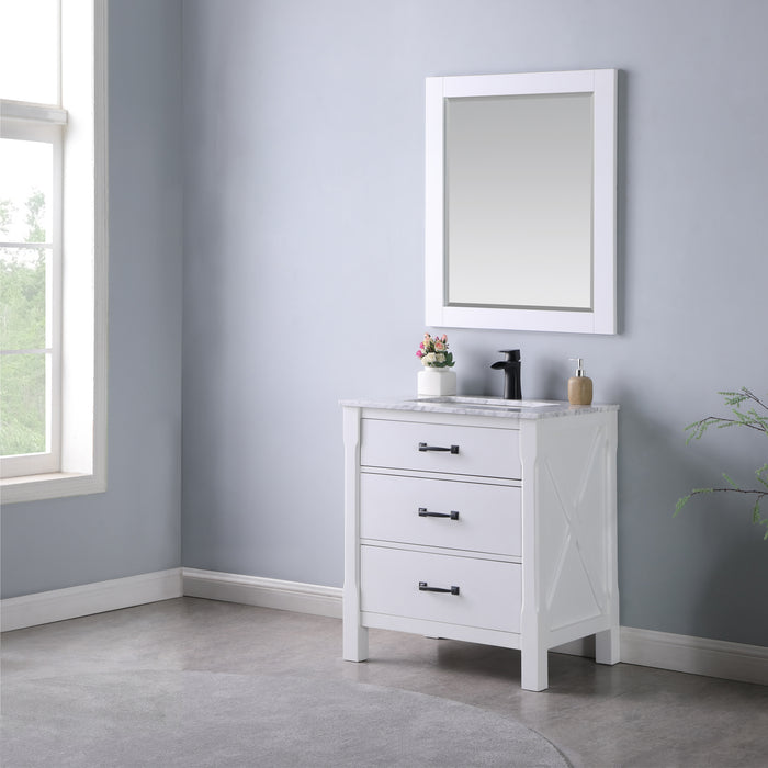 Maribella 30" White Single Bathroom Vanity Set (535030-WH-CA)
