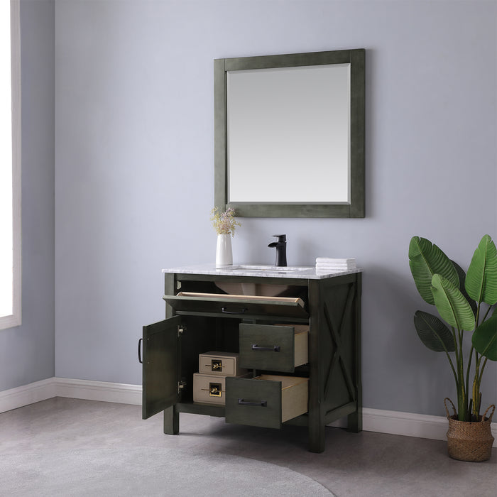 Maribella 36" Rust Black Single Bathroom Vanity Set (535036-RL-CA)