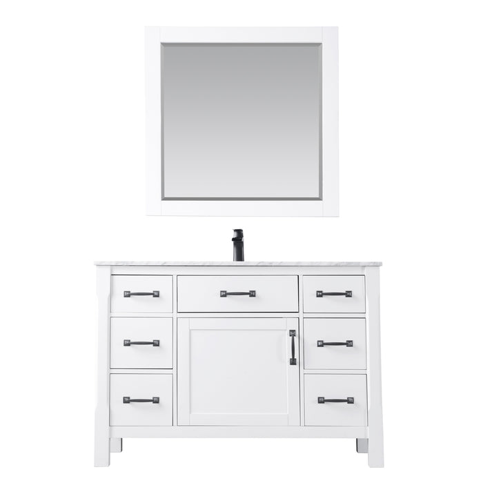 Maribella 48" White Single Bathroom Vanity Set (535048-WH-CA)