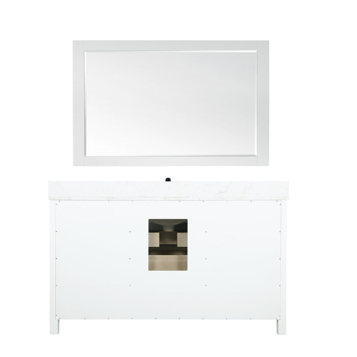 Kinsley 60" White Single Bathroom Vanity Set (536060S-WH-AW)