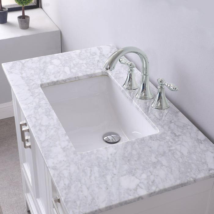 Isla 36" White Single Bathroom Vanity Set (538036-WH-CA)