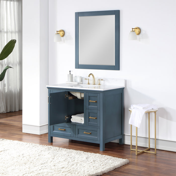 Isla 42" Classic Blue Single Bathroom Vanity Set (538042-CB-AW)