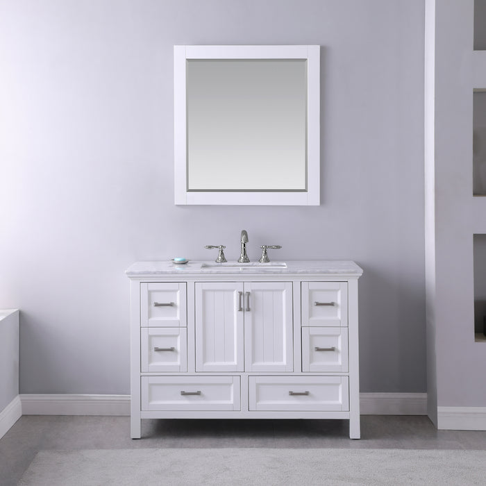 Isla 48" White Single Bathroom Vanity Set (538048-WH-CA)