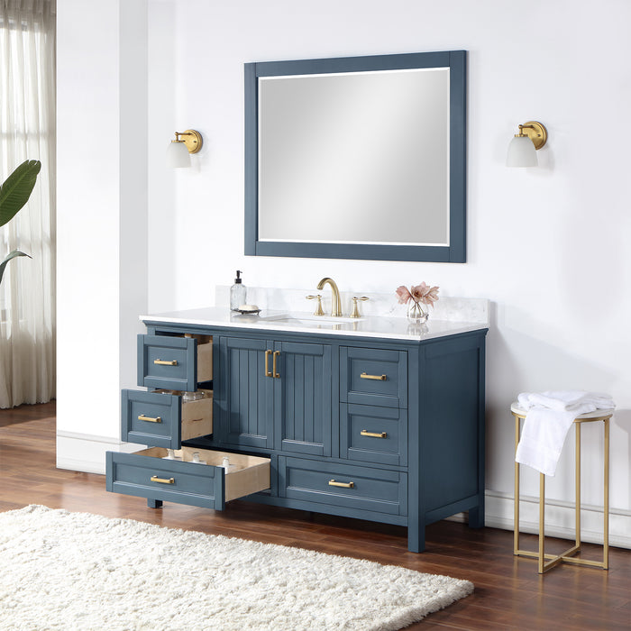 Isla 60" Classic Blue Single Bathroom Vanity Set (538060S-CB-AW)
