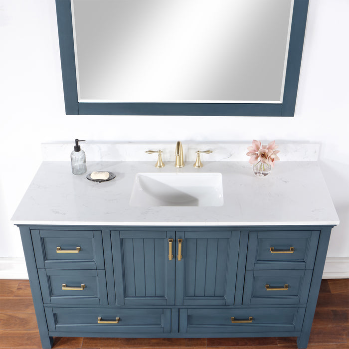 Isla 60" Classic Blue Single Bathroom Vanity Set (538060S-CB-AW)