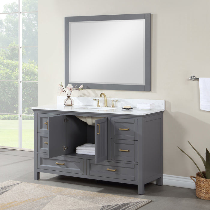 Isla 60" Gray Single Bathroom Vanity Set (538060S-GR-AW)