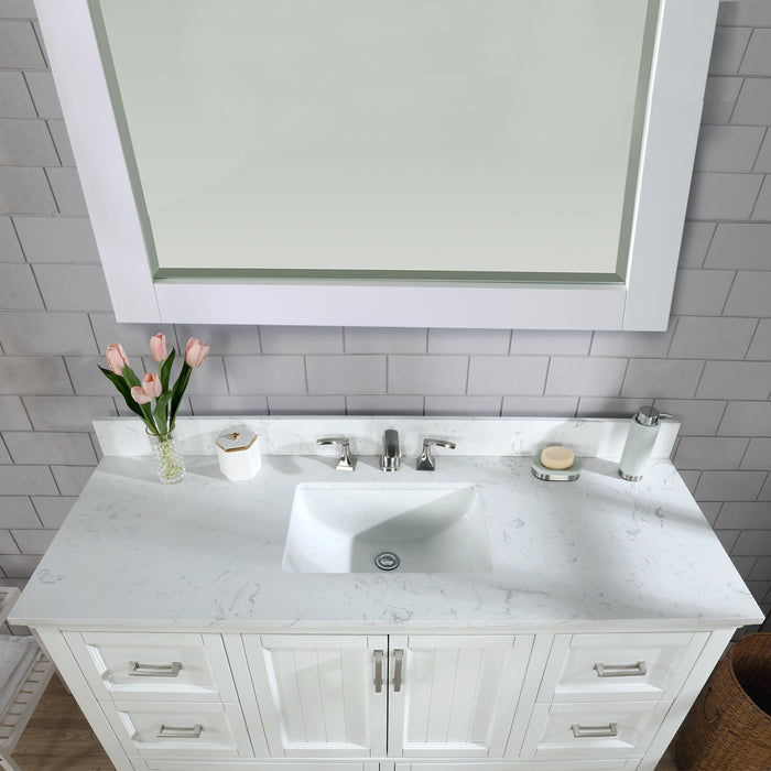 Isla 60" White Single Bathroom Vanity Set (538060S-WH-AW)
