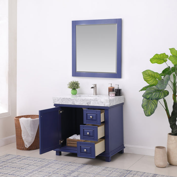 Jardin 36" Jewelry Blue Single Bathroom Vanity Set (539036-JB-CA)