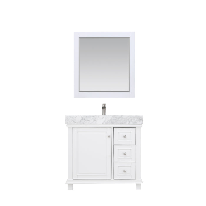 Jardin 36" White Single Bathroom Vanity Set (539036-WH-CA)