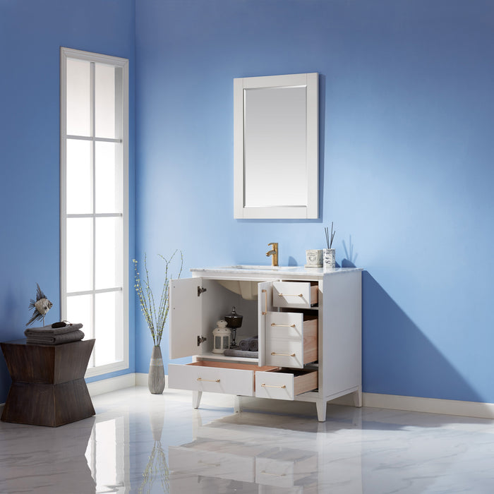Sutton 36" White Single Bathroom Vanity Set (541036-WH-CA)