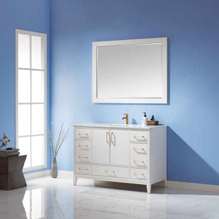 Sutton 48" White Single Bathroom Vanity Set (541048-WH-CA)