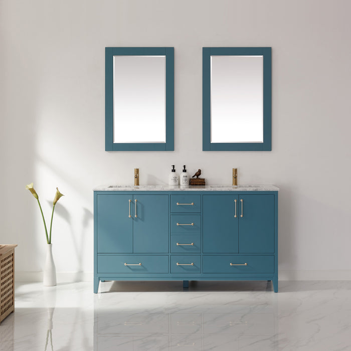 Sutton 60" Royal Green Double Bathroom Vanity Set (541060-RG-CA)