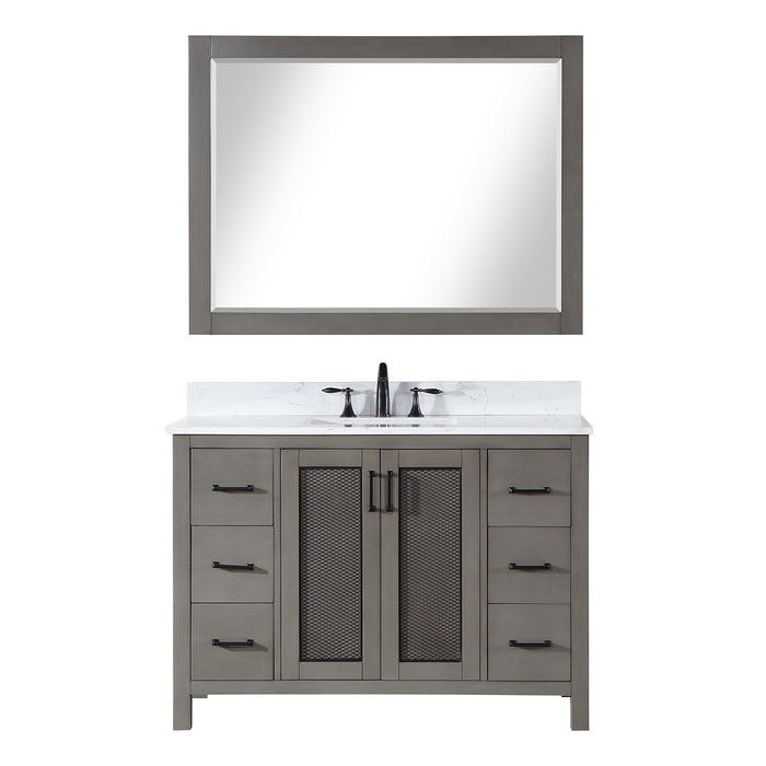 Hadiya 48" Gray Pine Single Bathroom Vanity Set (542048-GP-AW)