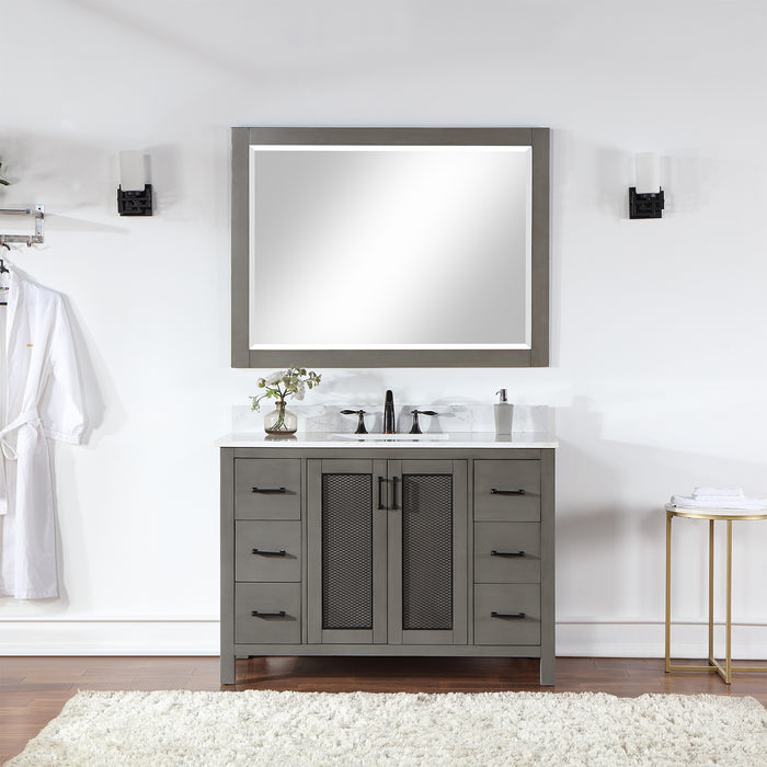 Hadiya 48" Gray Pine Single Bathroom Vanity Set (542048-GP-AW)