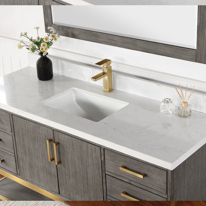 Wildy 60" Classical Grey Single Bathroom Vanity Set (546060S-CR-GW)