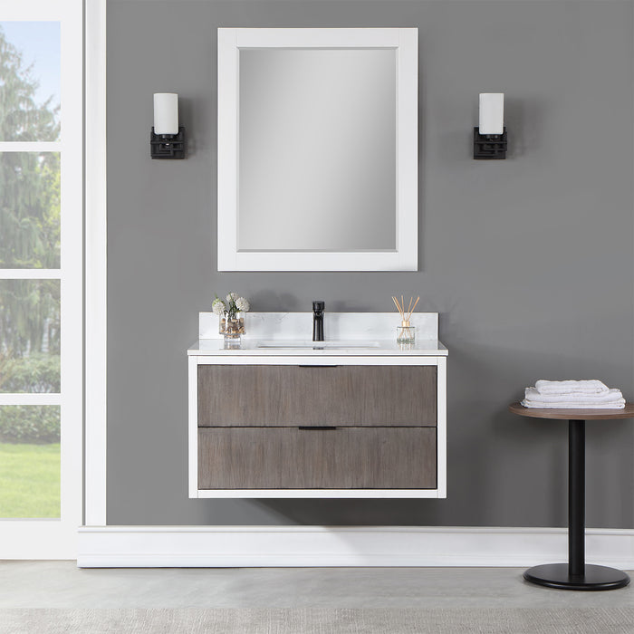 Dione 36" Classical Gray Single Bathroom Vanity Set (547036-CR-AW)