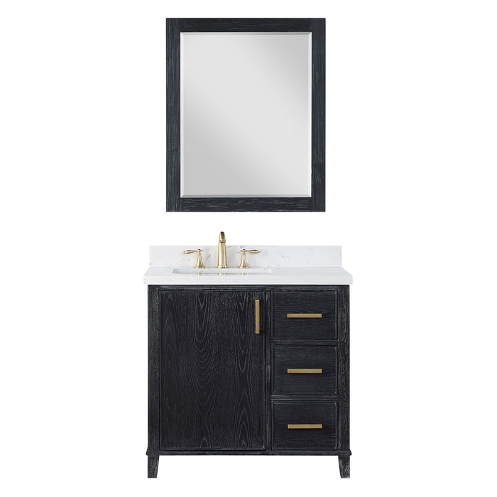 Weiser 36" Black Oak Single Bathroom Vanity Set (549036-BO-AW)