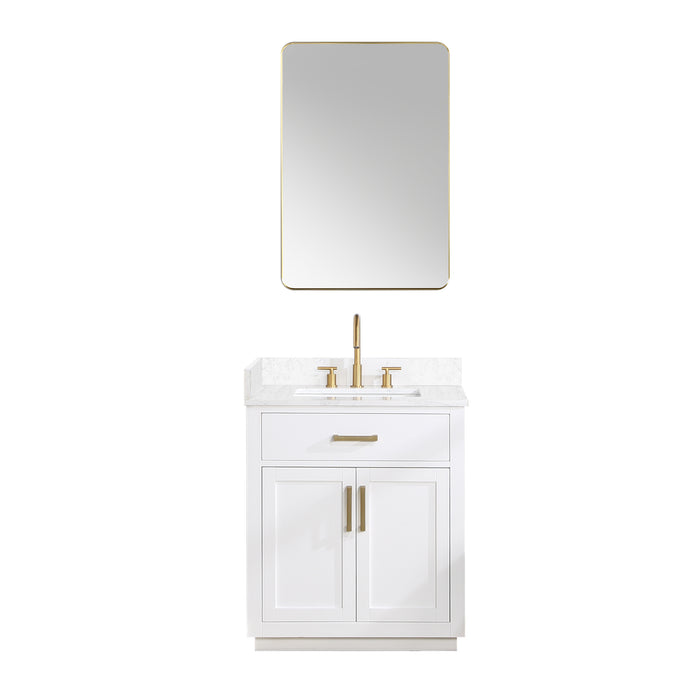 Gavino 30" White Single Bathroom Vanity Set (557030-WH-GW)