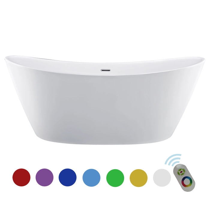 Empava 67" Freestanding Soaking Bathtub with LED (EMPV-67FT1518LED)