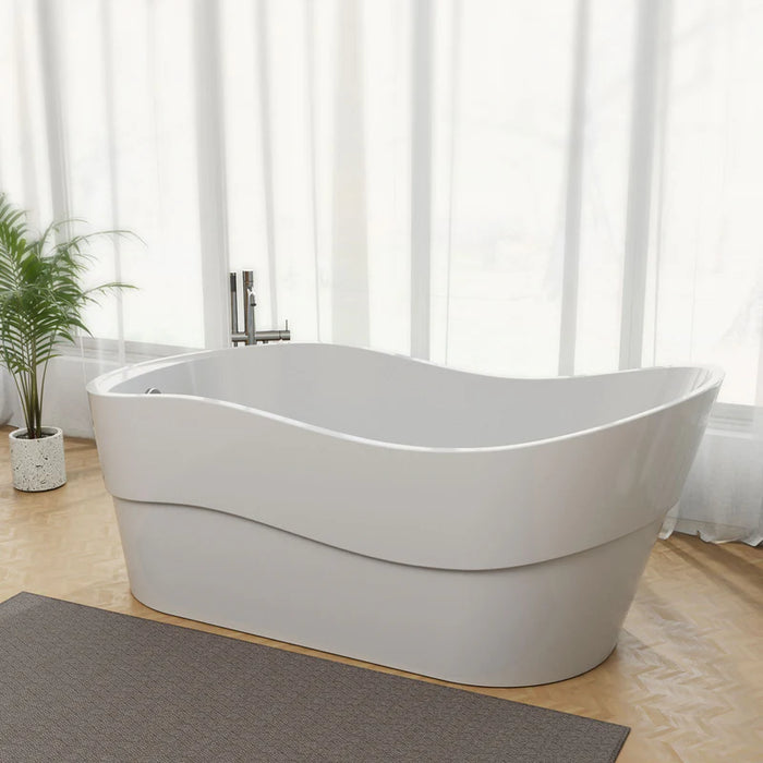 Empava 67" Freestanding Soaking Tub with Left Drain | EMPV-67FT1527