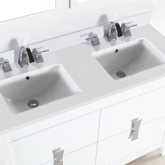 Bellaterra Home 48" White Double Bathroom Vanity Set (500701-48D-WER)