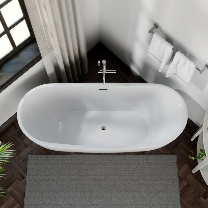 Empava 69" Freestanding Soaking Tub with Center Drain | EMPV-69FT1603