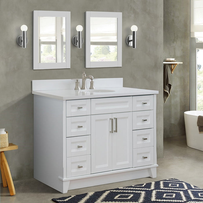 Terni 49" White Single Bathroom Vanity Set (400700-49S-WH)