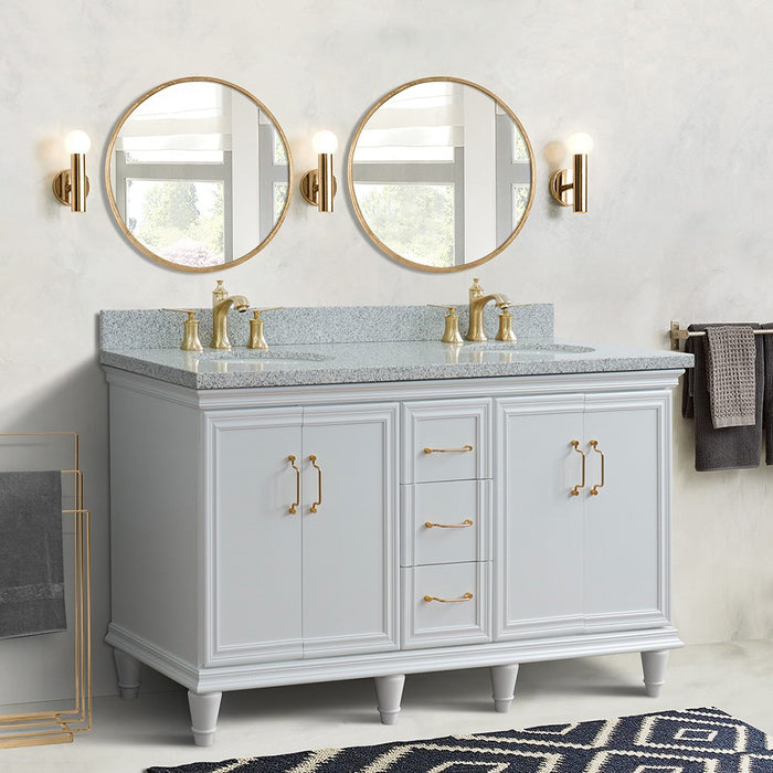 Forli 61" White Double Bathroom Vanity (400800-61D-WH)