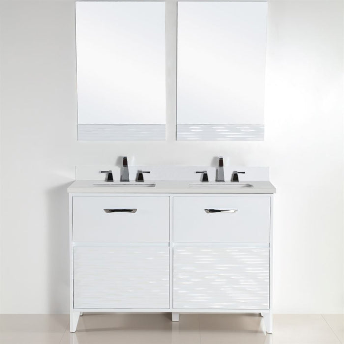 Bellaterra Home 49" White Double Bathroom Vanity Set (500709-48D-WER)
