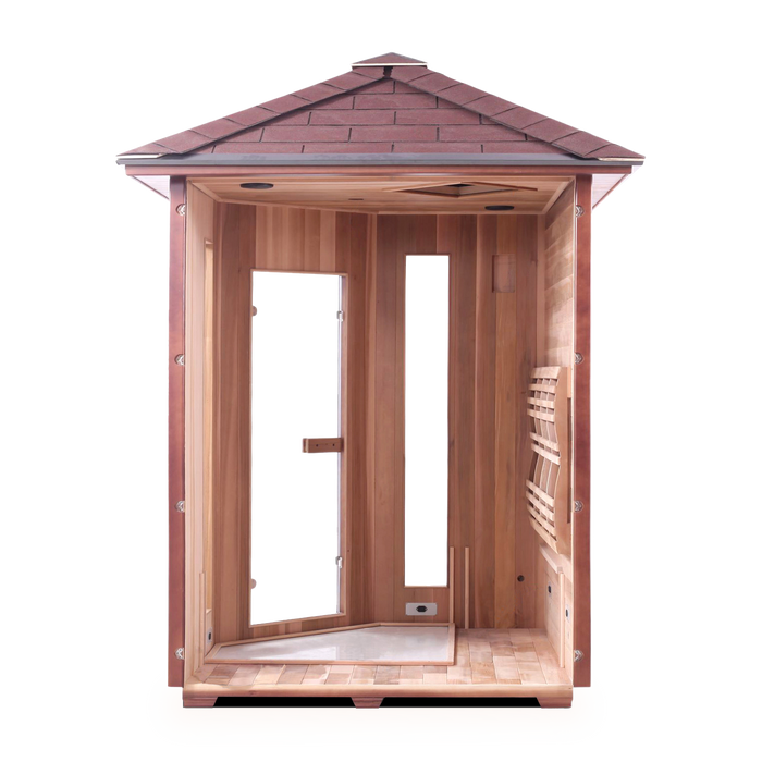 RUSTIC | 4 Person Corner Infrared Sauna (Outdoor)