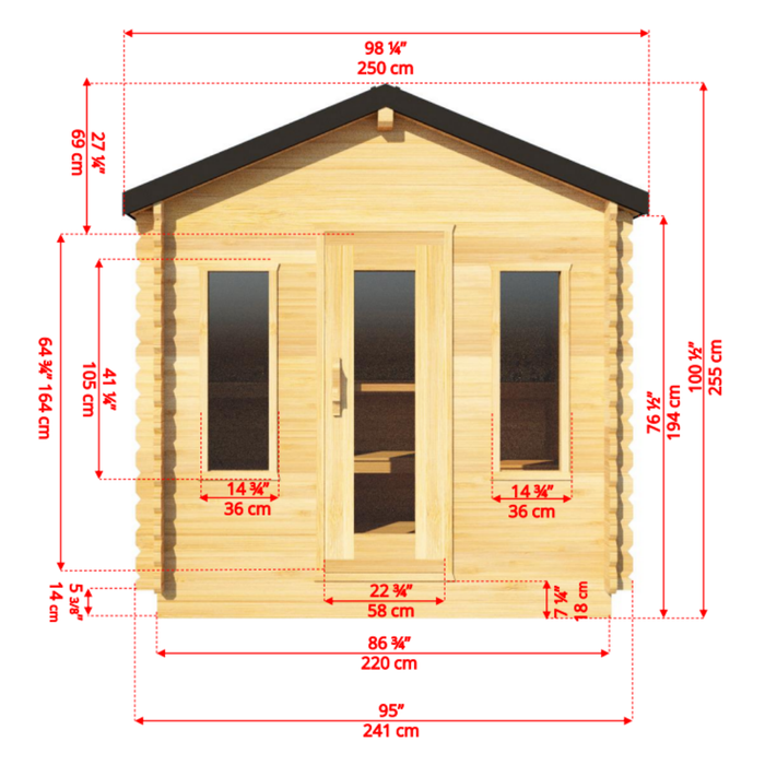 Dundalk CT Georgian Cabin Sauna | CTC88E