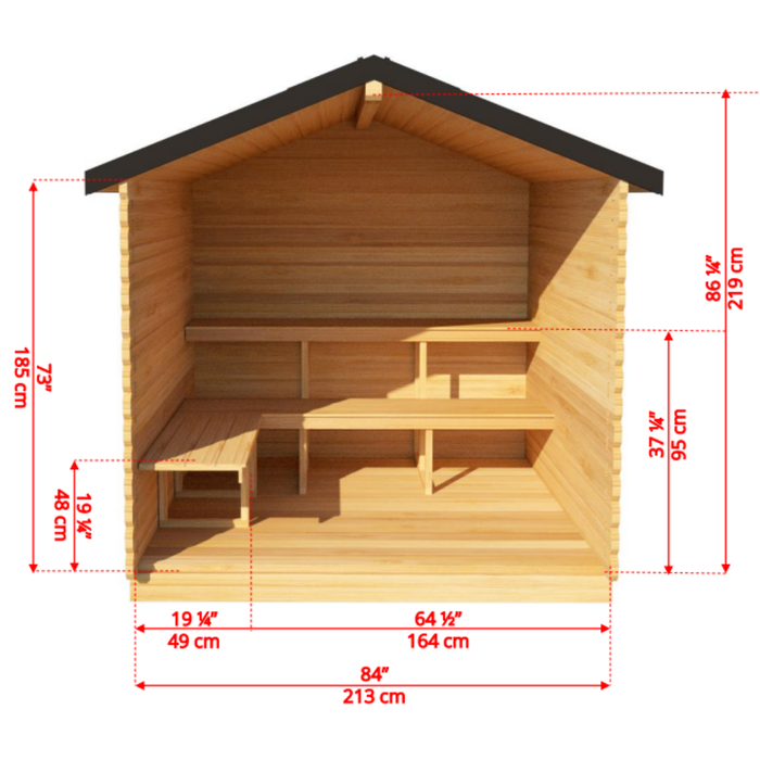 Dundalk CT Georgian Cabin Sauna | CTC88W