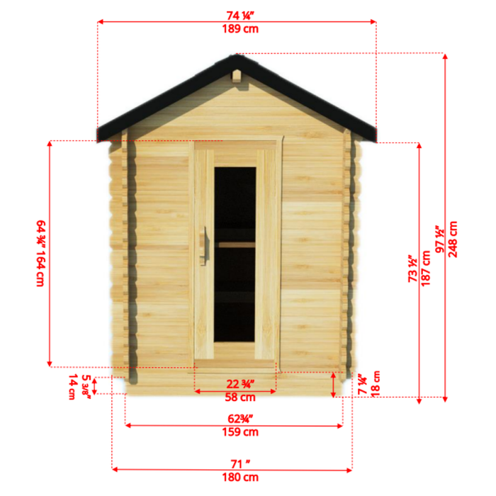 Dundalk CT Granby Cabin Sauna | CTC66E