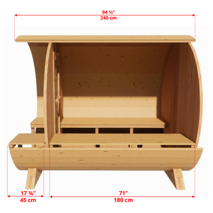 Dundalk CT Serenity Barrel Sauna | CTC2245E