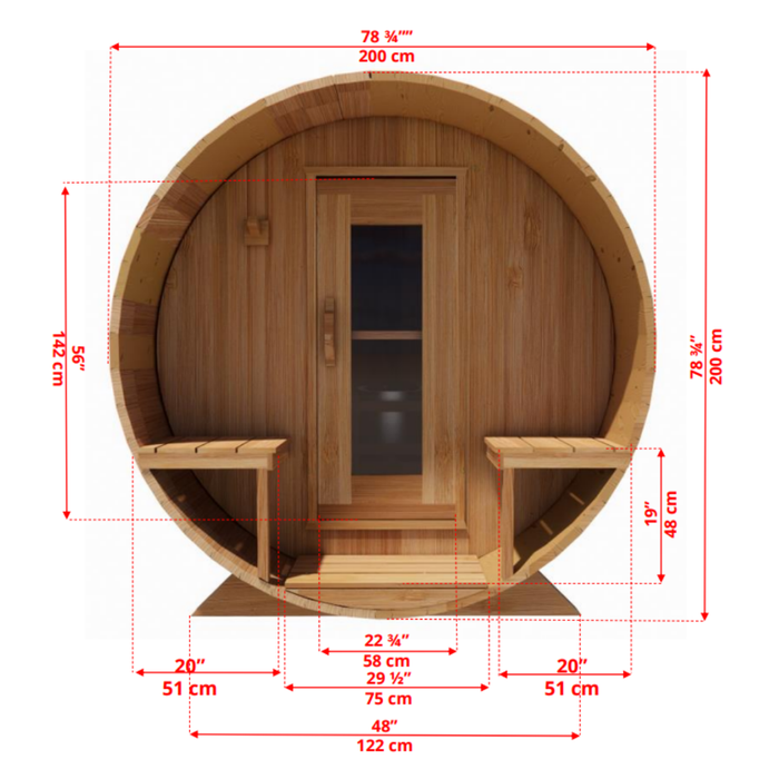 Dundalk CT Serenity Barrel Sauna | CTC2245W