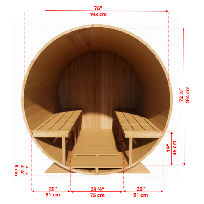 Dundalk CT Serenity Barrel Sauna | CTC2245W