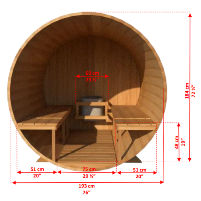 Dundalk CT Tranquility Barrel Sauna | CTC2345E