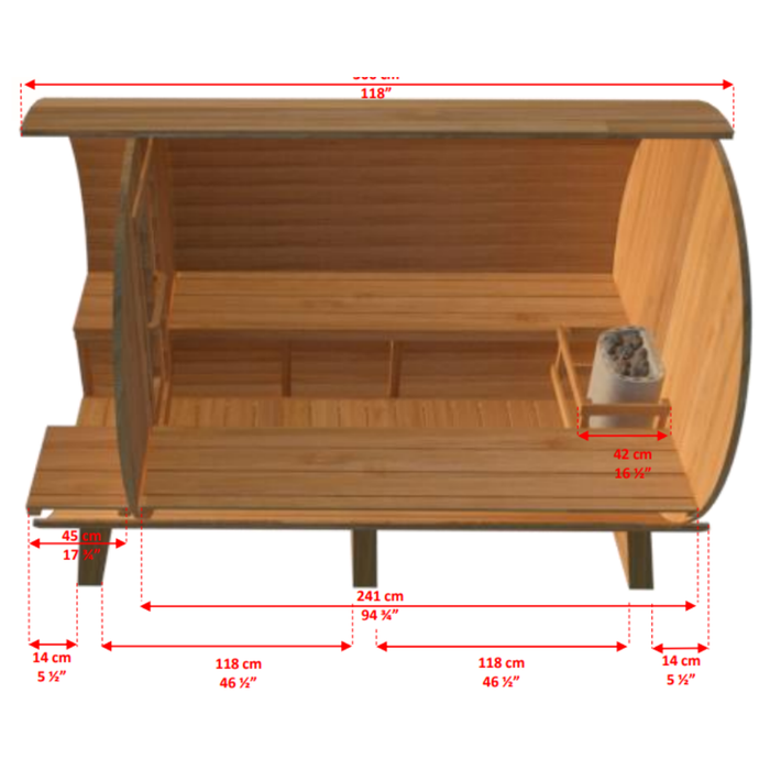 Dundalk CT Tranquility Barrel Sauna | CTC2345E