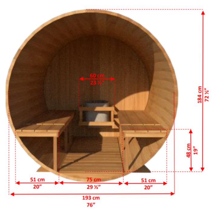 Dundalk CT Tranquility Barrel Sauna | CTC2345W