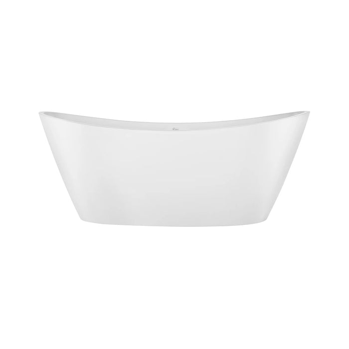 Empava 59" Freestanding Oval Soaking Bathtub with LED (EMPV-59FT1518LED)