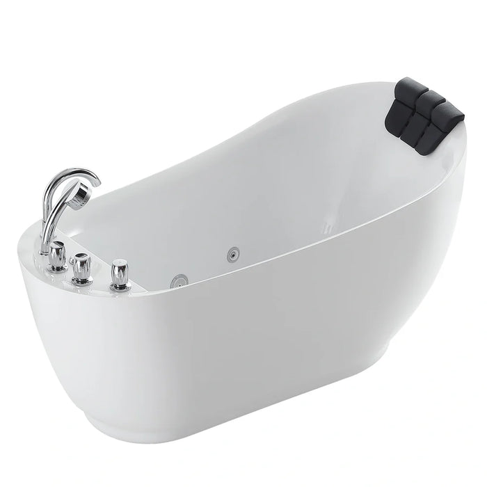 Empava 59" Freestanding Whirlpool Tub with Reversible Drain | EMPV-59AIS04