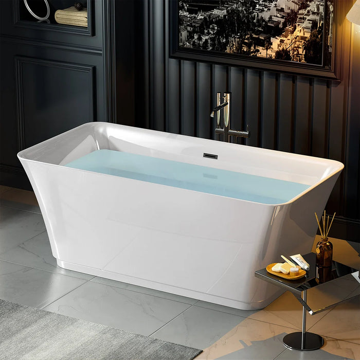 Empava 59" Freestanding Soaking Tub with Center Drain | EMPV-59FT1511