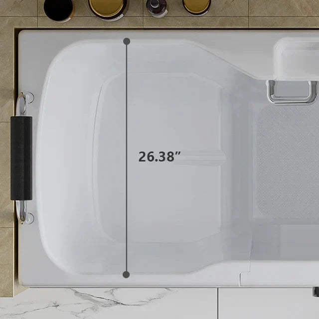 Empava 54" Alcove Soaking Walk-in Tub with Right Drain | EMPV-54WIT09