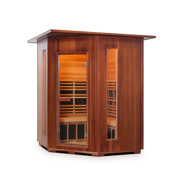 RUSTIC | 4 Person Corner Infrared Sauna (Indoor)