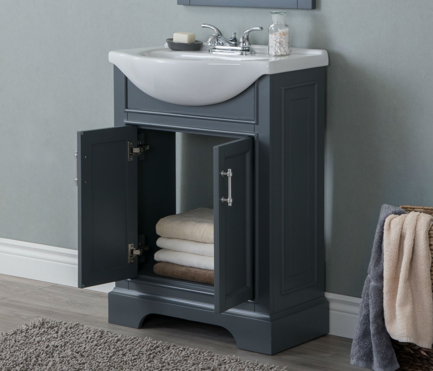 Legion furniture wlf6046 bathroom vanity 24 dark grey